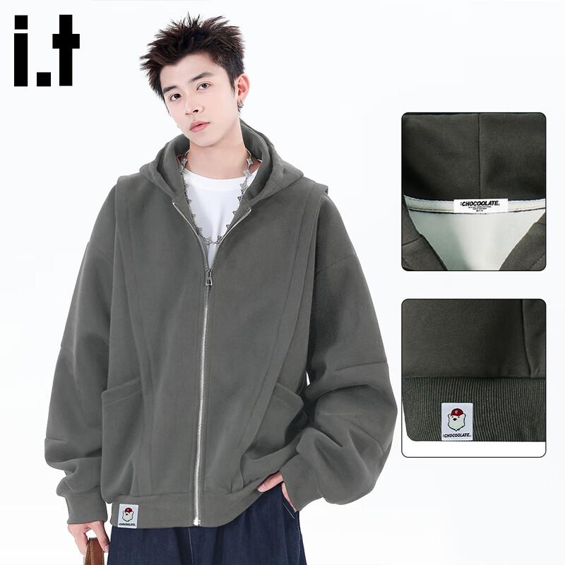

:CHOCOOLATEit Men s Hooded Cardigan Sweatshirt 2XL