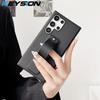 KEYSION Pouzdro na telefon s řemínkem na zápěstí pro Samsung Galaxy S22 23 Ultra 5G S23+ Plus Náramek Stojánek Matný Nárazuvzdorný Zadní Kryt