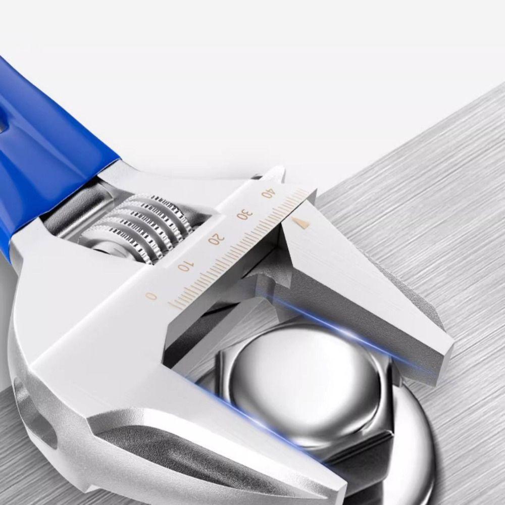 Large Opening Adjustable Wrench Ergonomic Design Large Opening Wrench Bathroom Wrench  Workshop