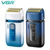 VGR Shaver for Men Smart LED Digital Display Shaver Barber Washable Dual Foil Beard Electric Razor Balds Head Shaving Machine with Extra Mesh V-362