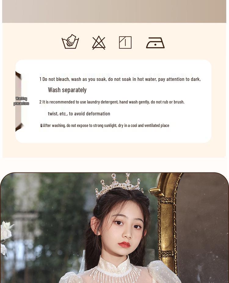 Dívčí elegantní jarní princeznovské večerní šaty s nadývanou tylovou sukní - Dětská móda vysoké kvality.