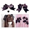 2PCS Harajuku Bowknot Hair Clip Ponytail Bangs Travel Hairpins Lovely Hair Clip