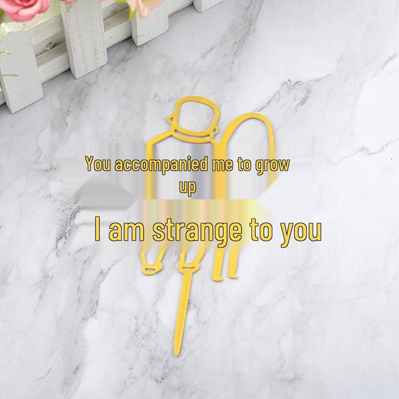Gold & Black Mirrored Acrylic Cake Topper