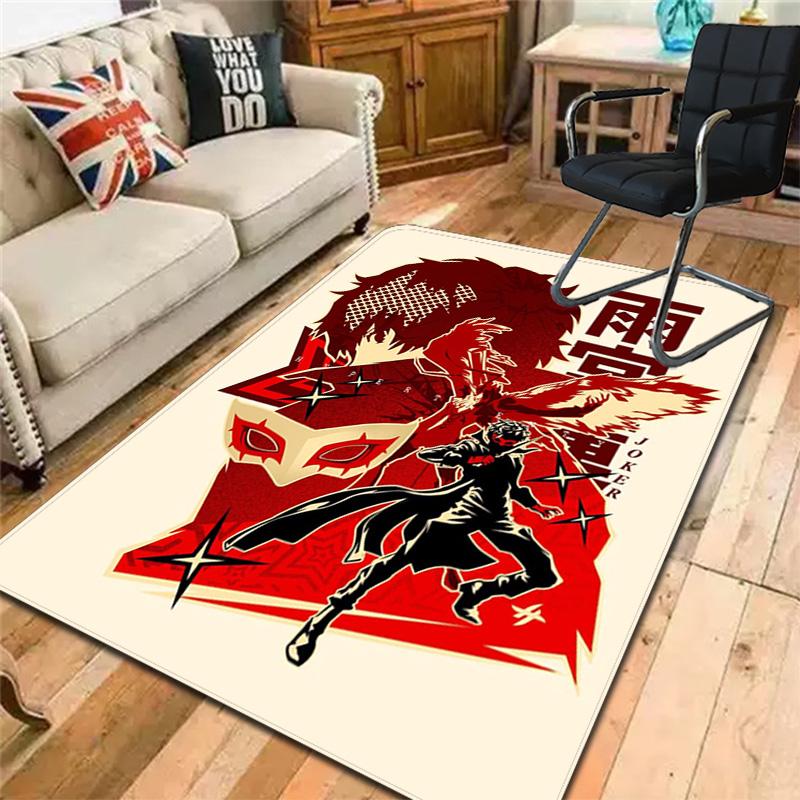 Persona 5 (Variant) Rug Floor Mat for Living Room or Bedroom Soft and Comfortable Carpet a Gift for Birthday and Holiday.