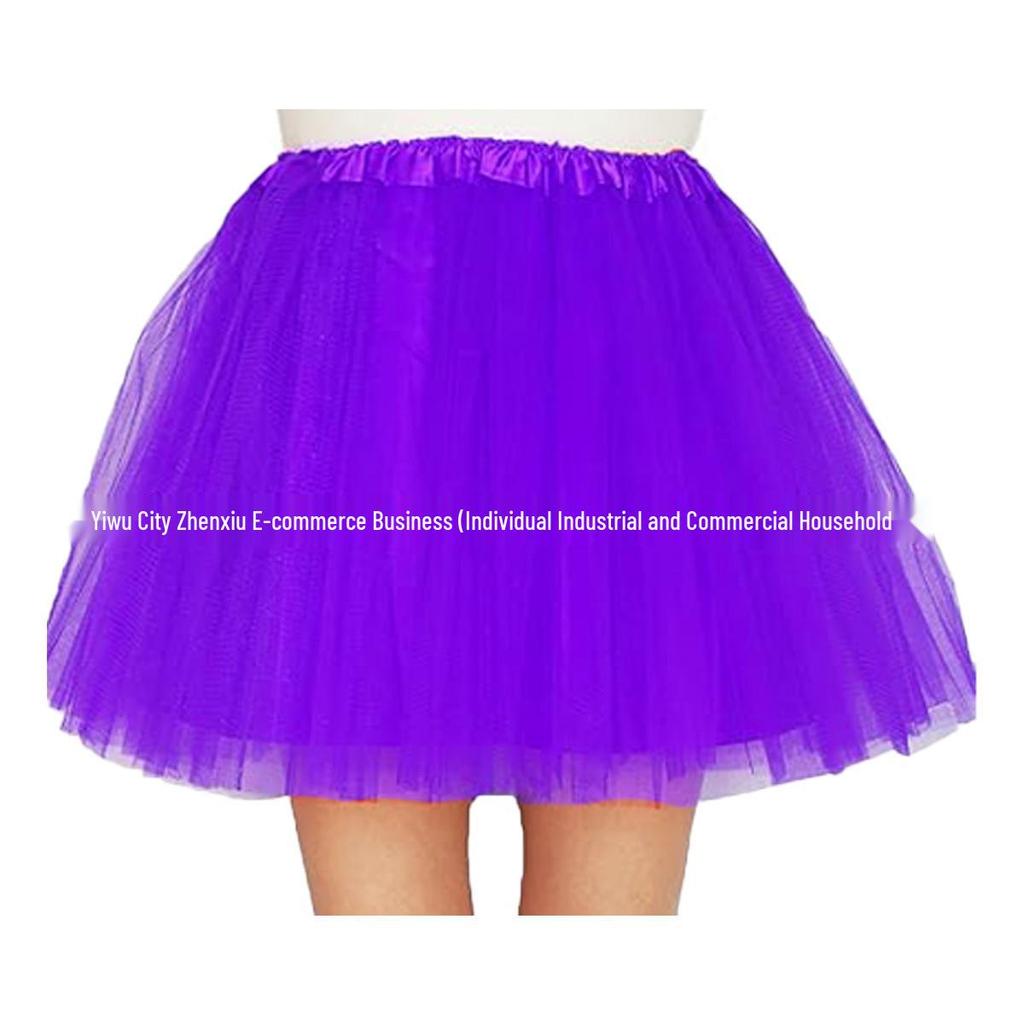 Adult 4-Layer Anti-See-Through Mesh Dance Tutu Skirt