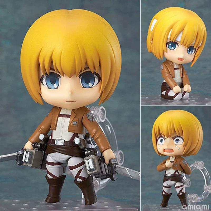 Attack On Titan Animation Comic Peripheral Toy Eren Mikasa Levi Hange Reiner Anime Action Movable Model Figures Collection NTR