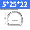 304 Stainless Steel D-Shaped Semi-Circular Buckle for Clothing, Luggage, Hat, DIY Accessories.