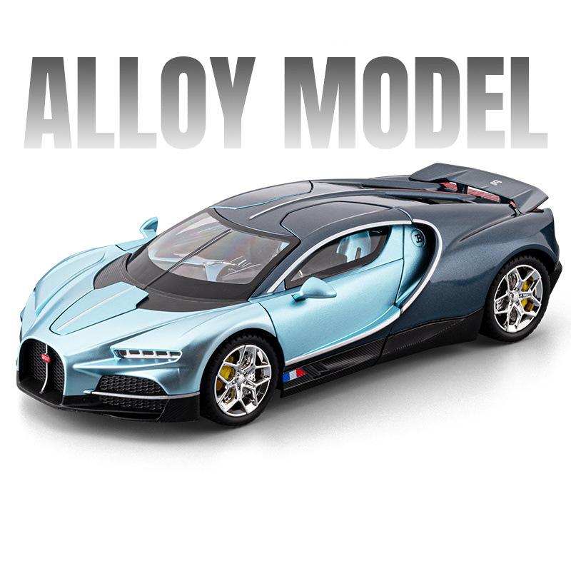 1/24 Bugatti Tourbillon Chiron Legierung Sportwagen Modell Druckguss Metall Rennfahrzeuge Automodell Ton und Licht Hohe Simulation Kindergeschenk