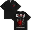 Rapper Anuel AA Rhlm 2 Album 2026 Tour Tshirts Men Women Fashion Hip Hop High Street T Shirt Cotton ONeck Short Sleeve Tshirt