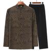 Summer Cross-Border Tang Suit Set: Lightweight Long Sleeve & Pants for Middle-Aged and Elderly Men