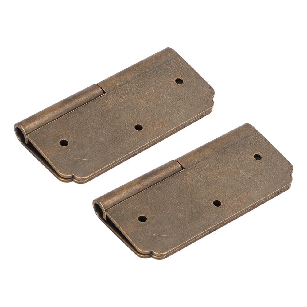 2pcs Bronze Finish Antique Brass Hinges Vintage Cupboard Door Hinges  Furniture Cupboard