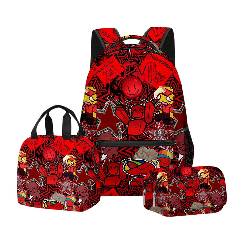 Cartoon Printing Casual Shoulder Bag Junior High School Students Large Capacity Backpacks