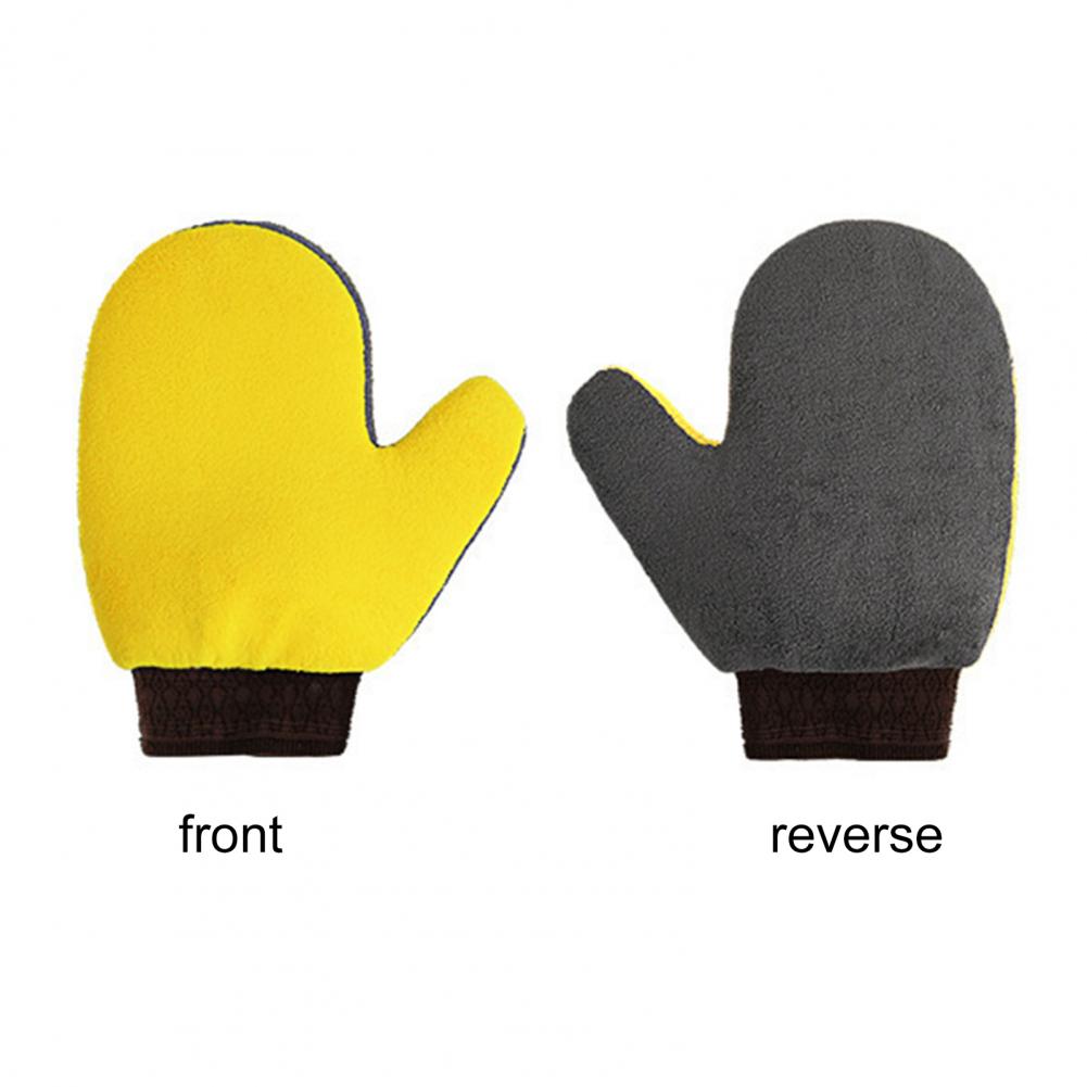 Car Wash Glove Waterproof Anti-scratch Thickened Soft Tear-resistant Car Detailing Coral Fleece Super Absorbent Car Wipe Cloth