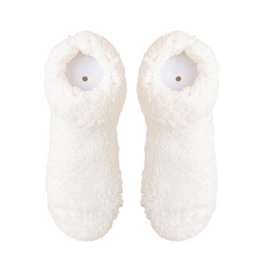 Fluffy Winter Ankle Socks Women Fuzzy Slipper Socks with Grips Plush Warm Non-slip Low Cut Socks for Home Lounging