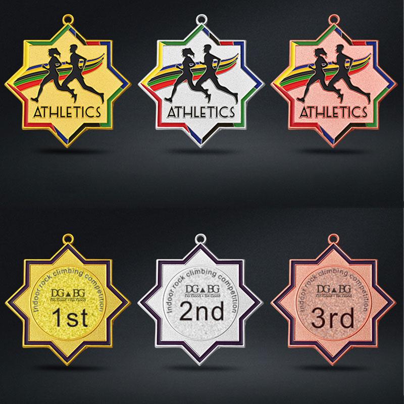 Marathon Gold Winner Award Medals With Neck Ribbon 3D Running Runner 1St 2Nd Trophy Various Sport Souvenir Prize Gift Customized