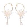 Bohemia Flower Earrings Women Fashion Long Hanging Earrings Crystal Female Wedding Earings Party Jewelry