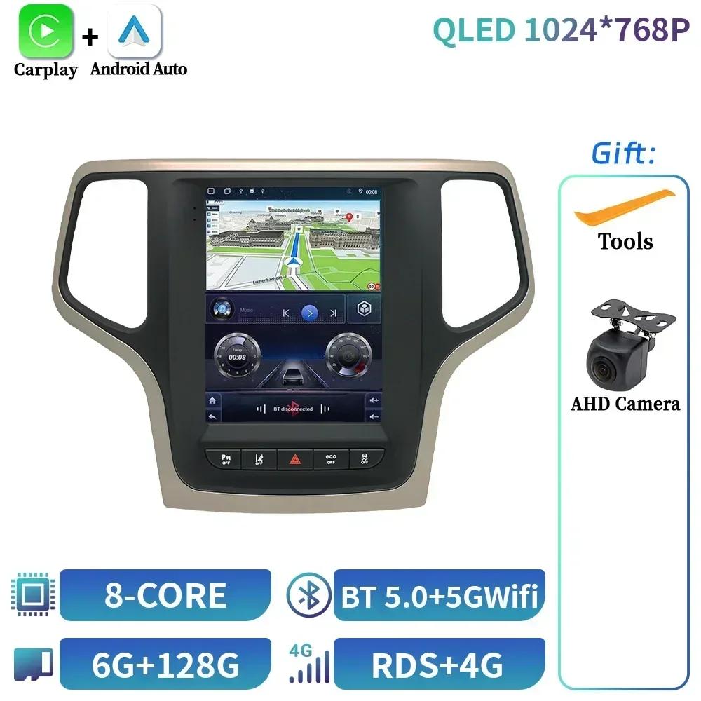 9,7-calowe radio samochodowe z Androidem 14 dla Jeep Grand Cherokee 2014-2017 Stereo Multimedia 4G GPS Bezprzewodowe BT Carplay Ekran dotykowy Stereo