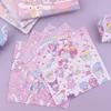 Pink Cartoon Print Double-Sided Handmade Paper for Kids' DIY Craft Projects