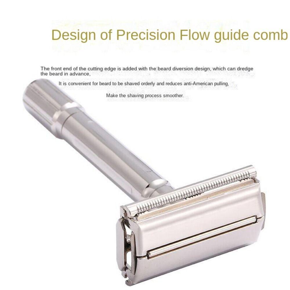 with Box Gift for Him Double Edge Razor Adjustable Safety Razor Manual Men Shaver Hair Removal Tool