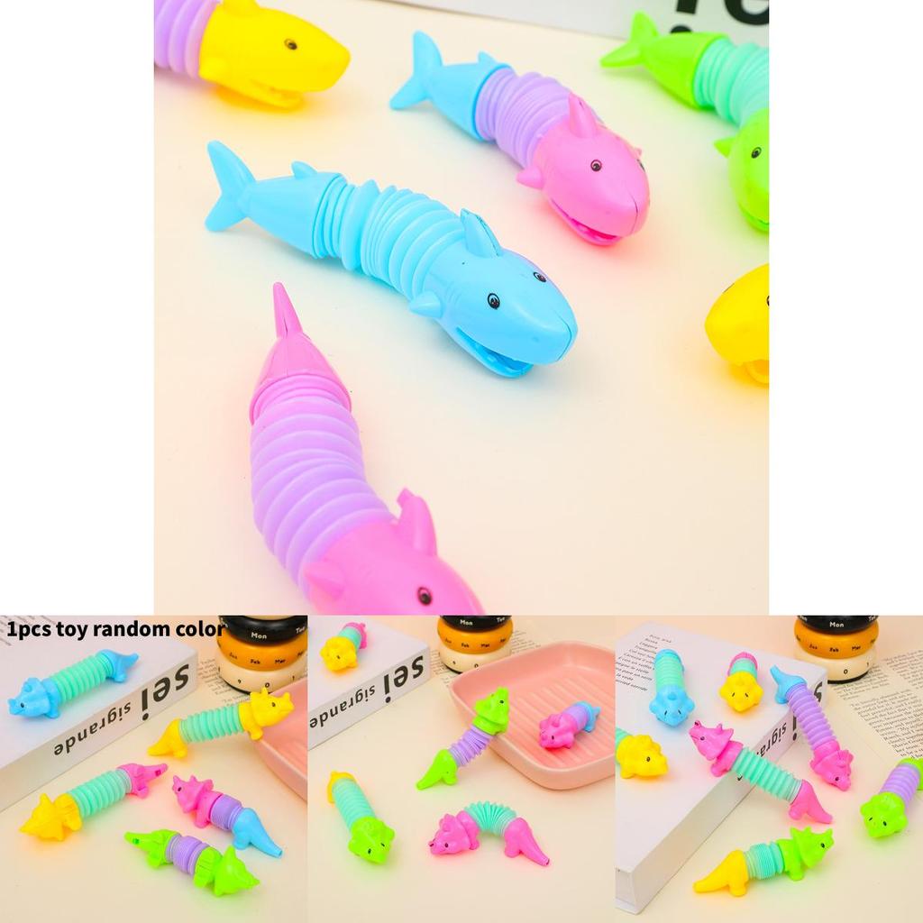 Dinosaur Shark Stretching Tube Toy With Stress Relief Animal For Kids