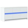 Móvel de TV com Iluminação LED Branco 100 x 34 x 50 cm Madeira de Engenharia
