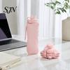 Portable Silicone Bottle for Travel 600ml Foldable Water Bottle, Food Grade Telescopic Lightweight Outdoor Cycling Container Hiking Fitness Cup Office