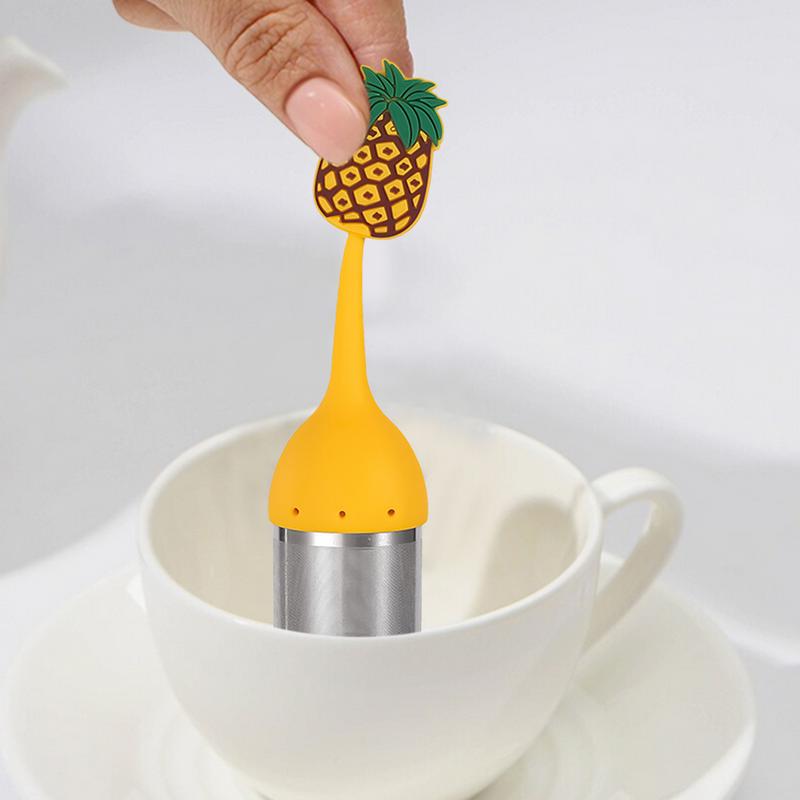 Silikon-Griff Tee-Ei Edelstahl-Kugel-Teesieb Teekanne Cha Kaffee-Sieb Kreative Form Gewürz-Sieb