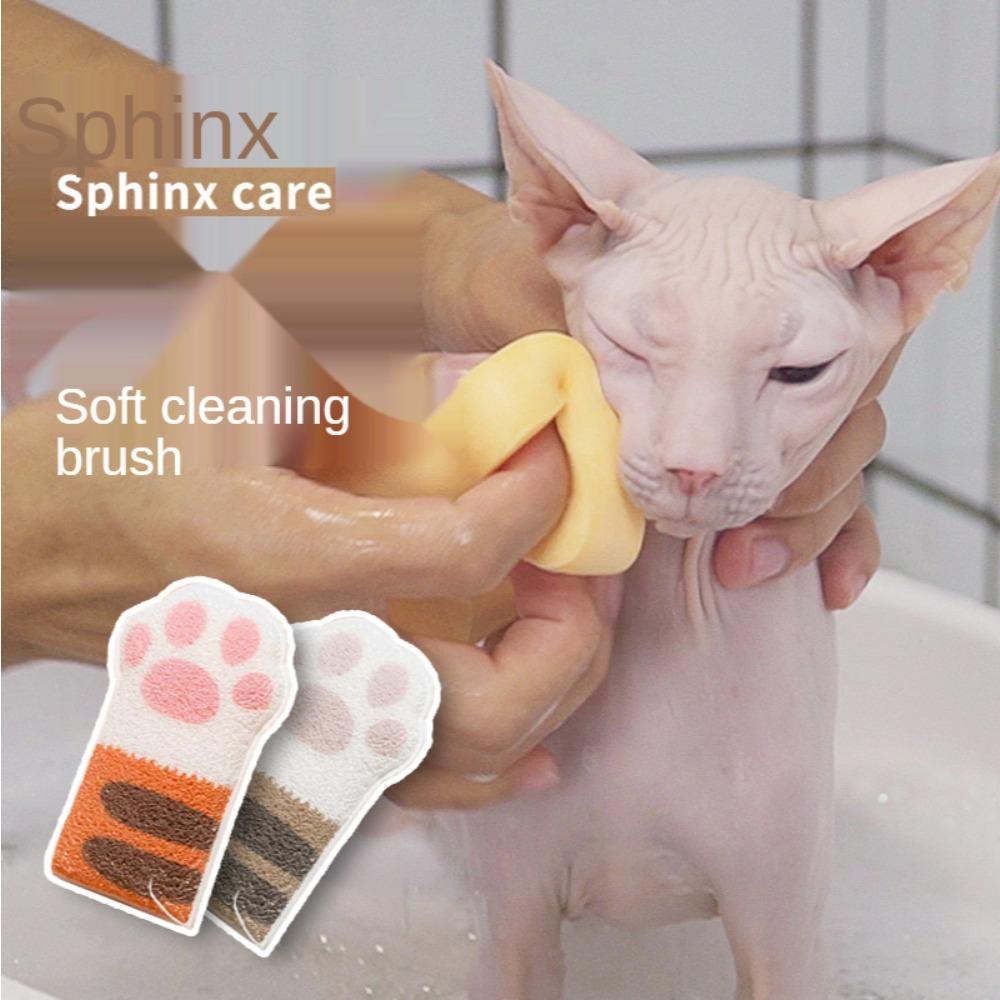 

Сфинкс Голая кошачья щетка для ванны Сотовый сетчатый дизайн Принадлежности для ухода за кошками Аксессуары для кошек Кошачья губка для ванны Кошачьи принадлежности