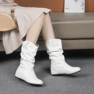 Mädchen Knöchelhohe Stiefel Damen Flache Schuhe Frühling Herbst Damen Hohe Stiefel Lange Western Cowboy Stiefel Damenschuhe Große Größen 30-43
