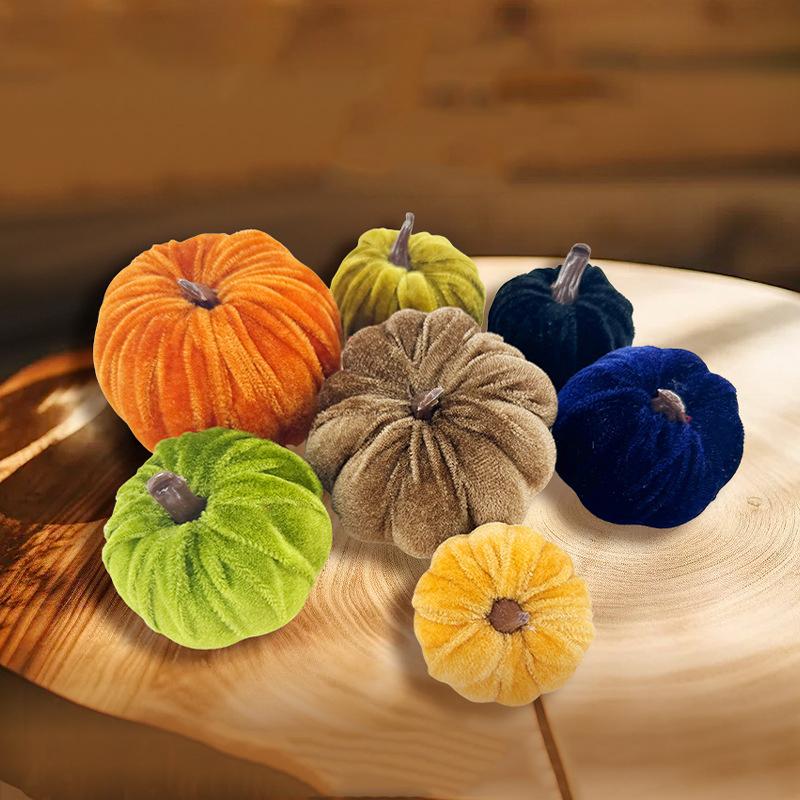 5PCS Halloween Pumpkin Set 5CM Artificial Pumpkin Decorations Halloween Party Foam Pumpkin Desktop Ornament Halloween Decor