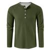 Men's Loose Casual Button Down Collar Long Sleeve Top