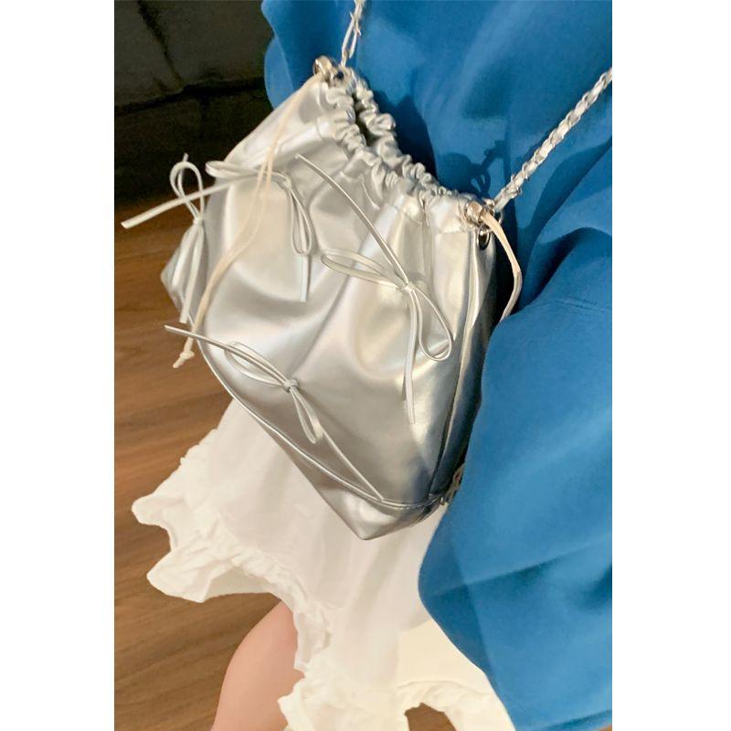 

South Korea Women s Summer Silver Travel Backpack Bags Silver large