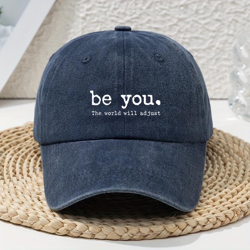 1pc Retro Versatile Baseball Caps for Women,Vintage Letter Print Visor Hat with Breathable Comfort,aSoft Washed Distressed Style