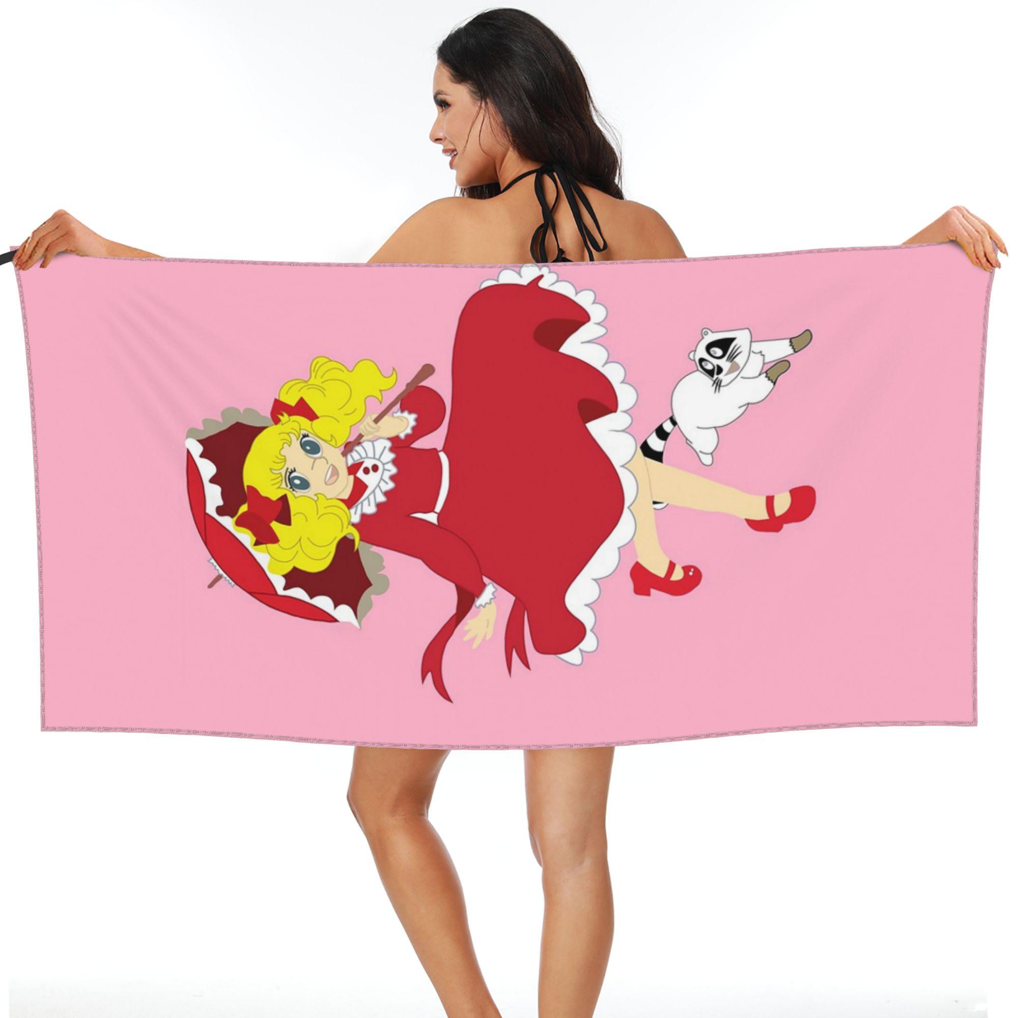 

Candy Candy Anime Manga Beach Towel Soft Microfiber Quick Dry Absorbent Quick Towels For Bath W30*H60(CM)