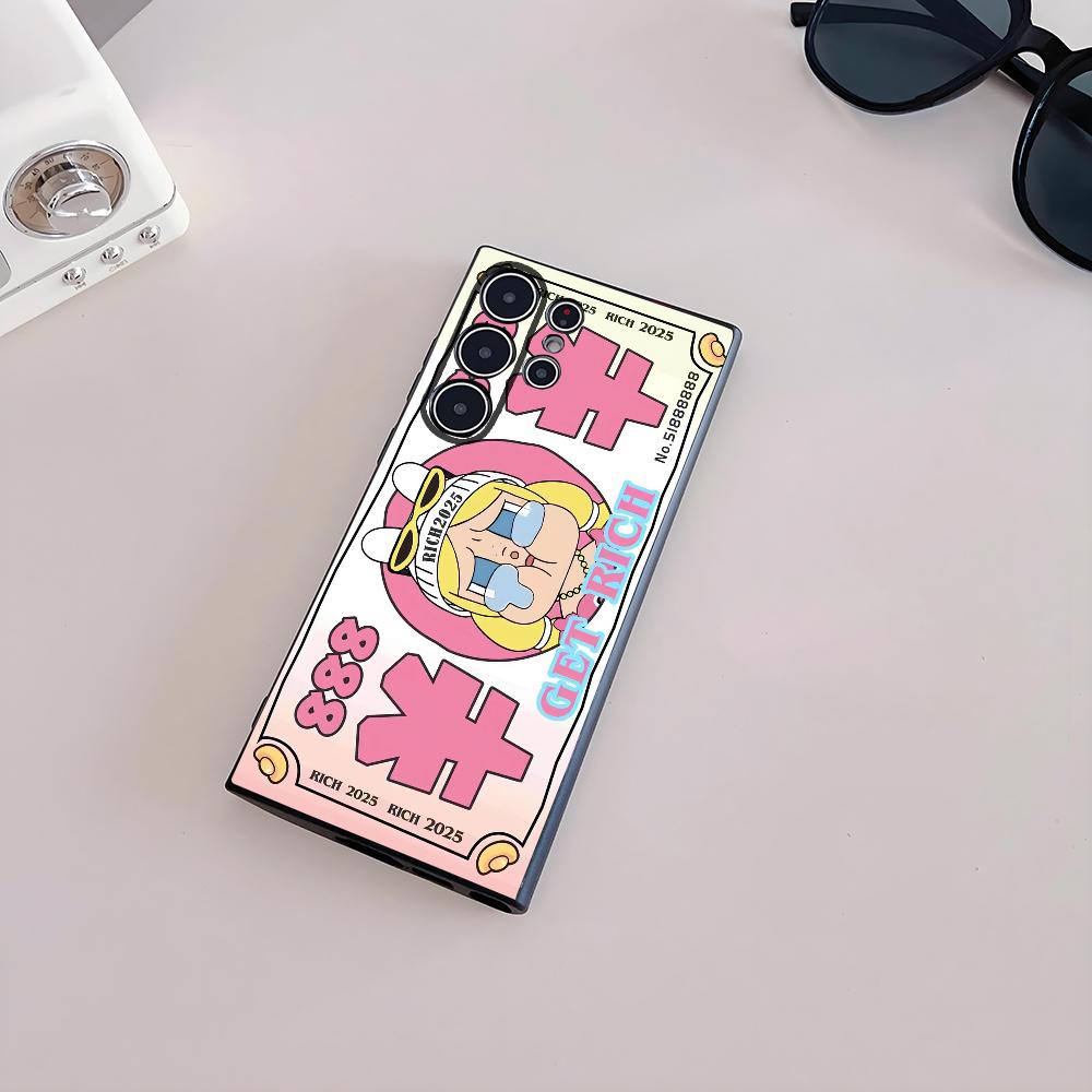 Cute C-Crybaby Doll Phone Case For Samsung Galaxy S25 S24 S22 S23 Ultra S21 S20 Plus 5G Frosted Non-Slip Full Cover Soft Case