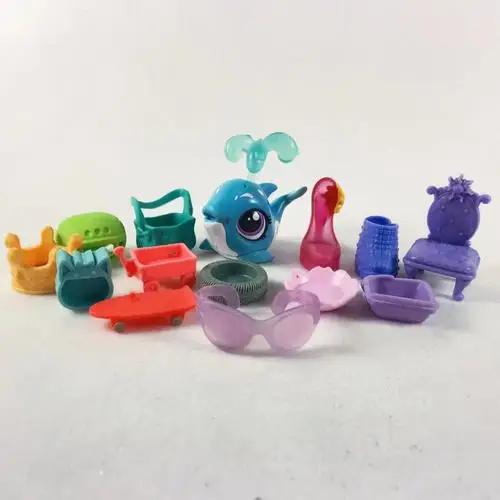 Hasbro Littlest Pet Shop Cartoon Q Edition Animal Mini Stands Short Hair Kitten Dog Cute Big Eye Children's Figures Toy