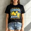Vintage Life Gave Me Some Lemons Print T Shirt Unisex Unisex Jesus Lemonade Lover Casual Short Sleeve Tops