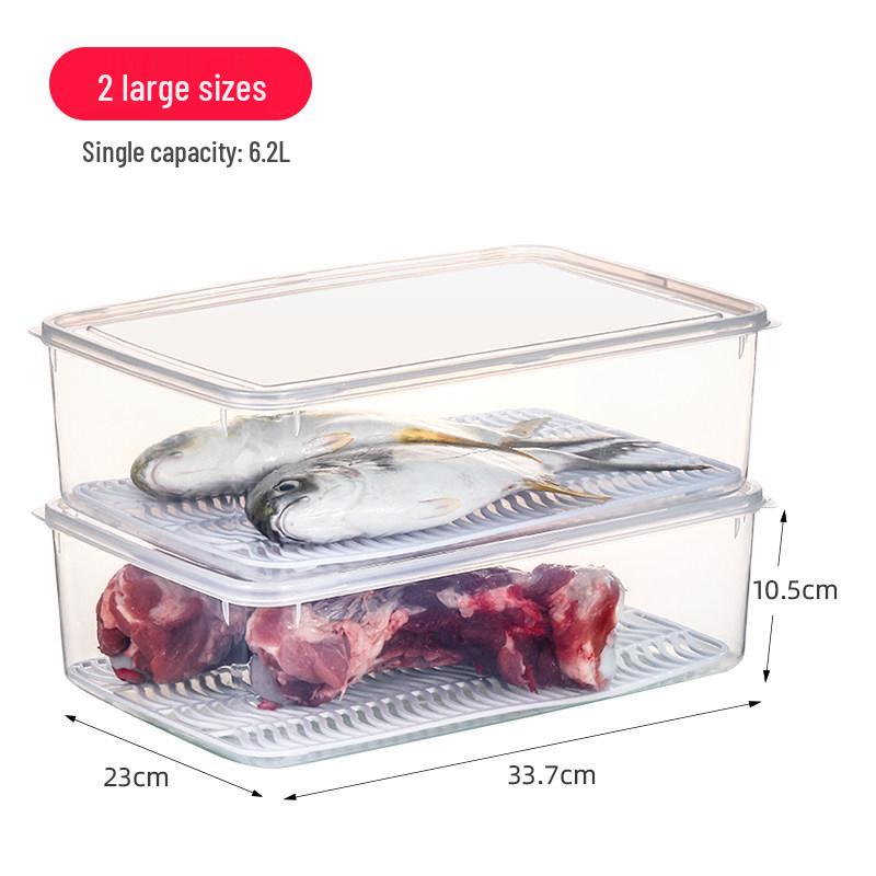 Plastic Japanese-Style Fresh-Keeping Box with Lid for Refrigerator Storage