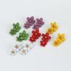 European & American Double-Layer Multicolor Flower Earrings - Trendy and Simple Design