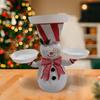 Christmas Dish Holder Snowman Shaped Rack for Festive Snacks Decorative Santa Rack Christmas Dish Holder Snowman Tray