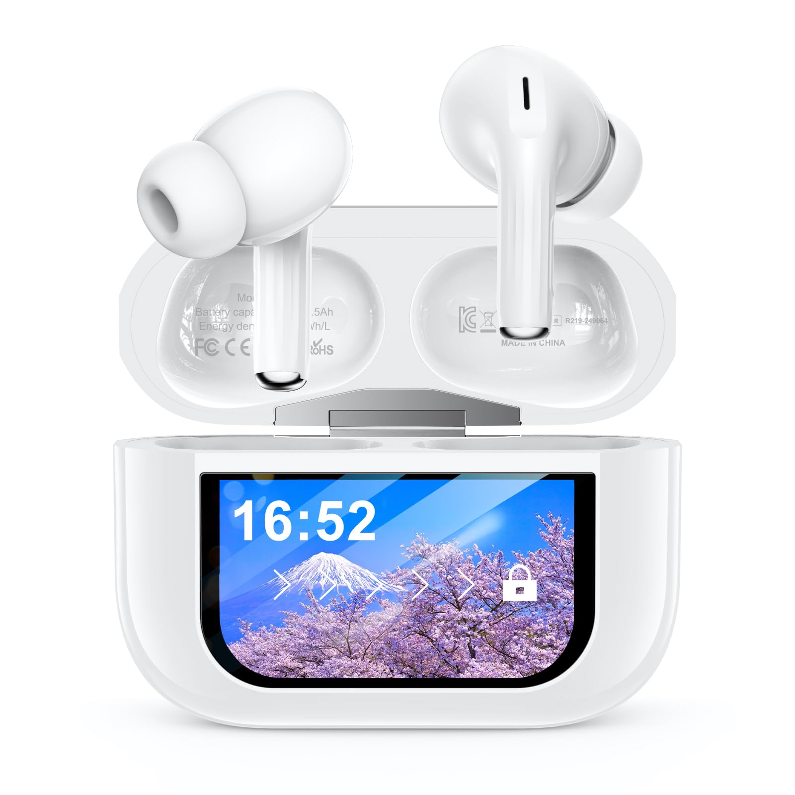 

Wireless Bluetooth Earphones for ANC Bluetooth IPX7 Noise Up to 48 Hours of Automatic ENC HiFi Sound Compact and Compatible with and Perfect for белый