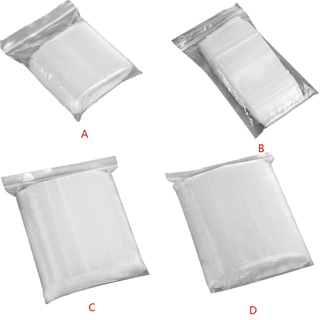 100pcs Bags Clear Food Storage Package Jewelry Packing Reclosable Vacuum Fresh Keeping Pouch