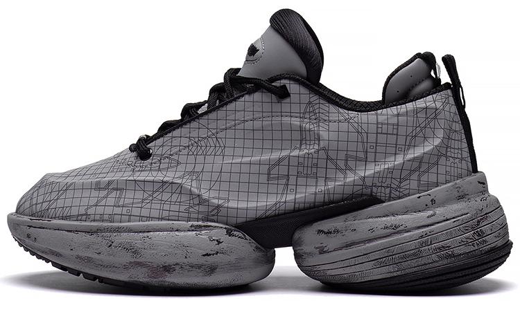 Li Ning CF Tracing Collection Низкие Повседневные Кроссовки Унисекс Акулий Серый AGLS239-3 40