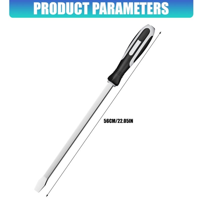 Extended Length Slotted Screwdriver For Vehicle Maintenance Flat Blade Screwdriver 22inch Pry Tool