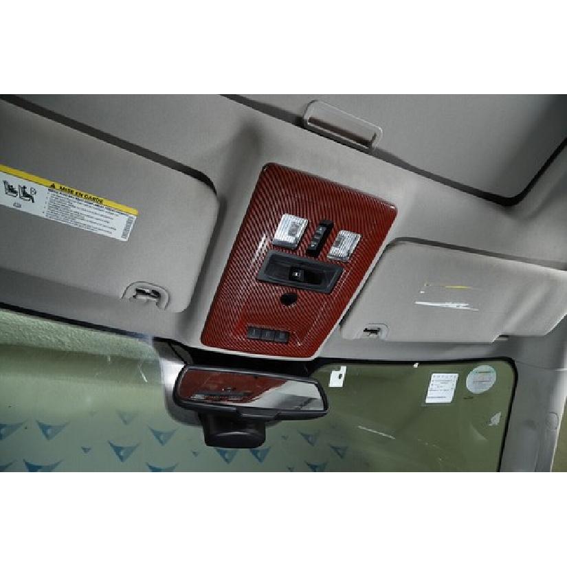 Front Rear Reading Light Lamp Panel Trim for Dodge RAM 1500 2010-2015 Red Carbon