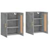 Wall Cabinets 2 pcs Concrete Grey Particleboard