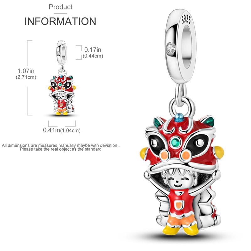 Elk Dinosaur Luminous Firefly Dangle Charm Flower Beads Sale Copper Fit Bangle Bracelet Diy Jewelry Charms