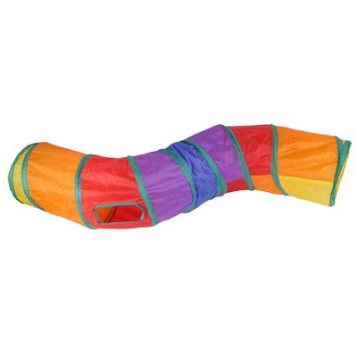 Foldable Cat Pet Indoor Pet Exercise Toy for and Chew Prevents Lack of Relieves Easy To with Holes and Made of Rainbow Compact Tunnel, Supplies,