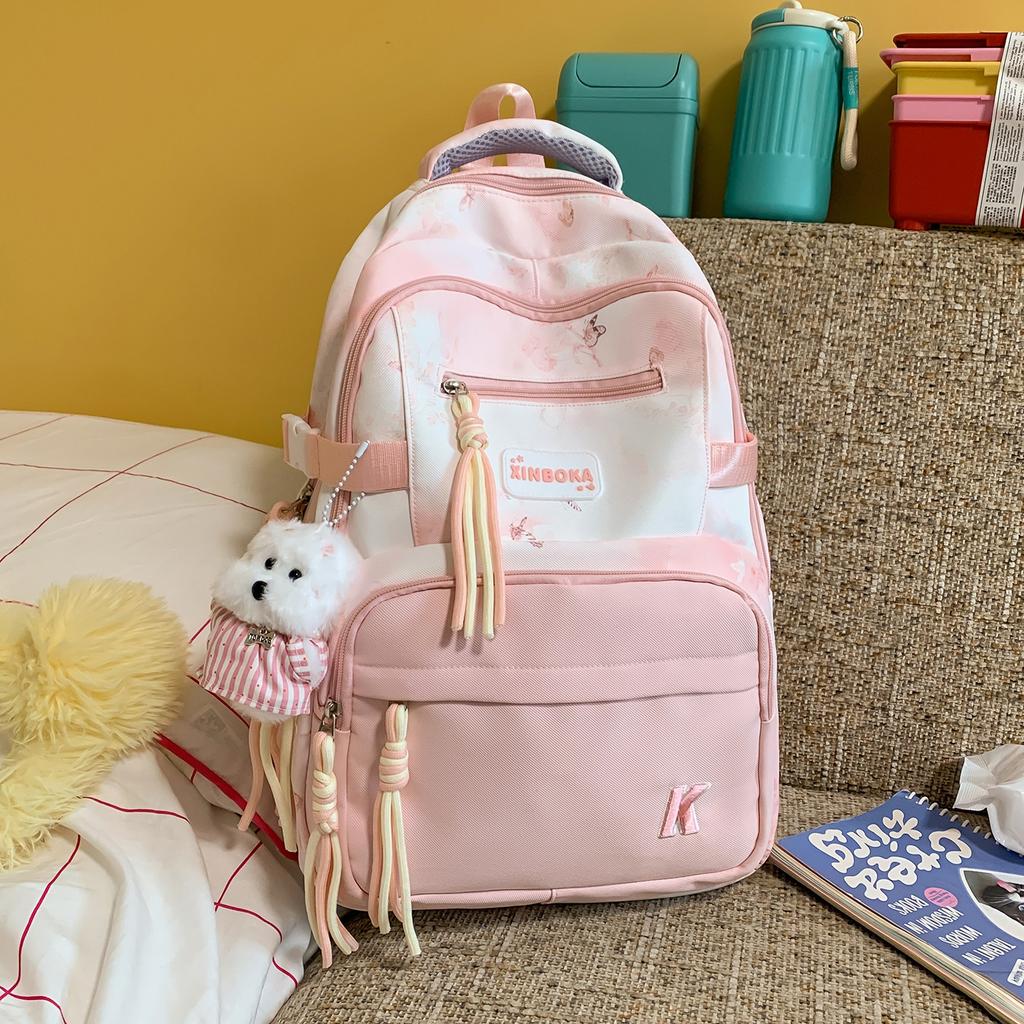 Schoolbag Light Commuter Backpack New High-value Korean Schoolbag Junior High School Girls Original Niche High School Student Backpack