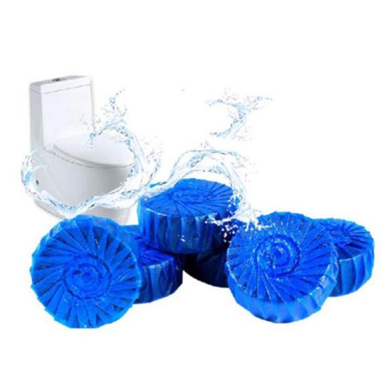 10Pcs Automatic Bleach Toilet Bowl Tank Stain Remover Blue Home Detergent Cleaner
